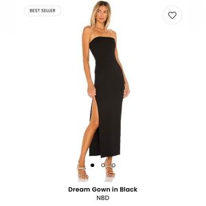 Revolve NBD Dream Gown. Black. Size Medium